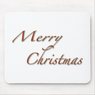 God jul i röd text musmatta