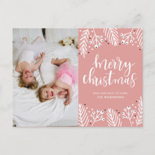 God Jul i Rosa Helg Vykort