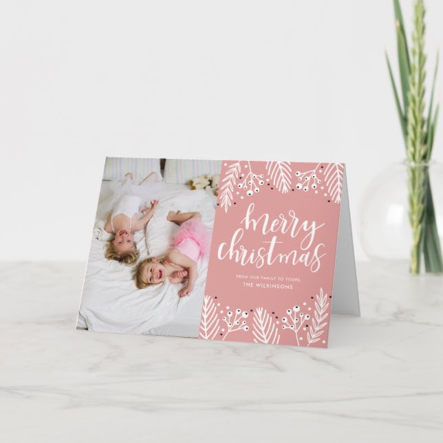 God Jul i Rosa Helgkort (Framsida)