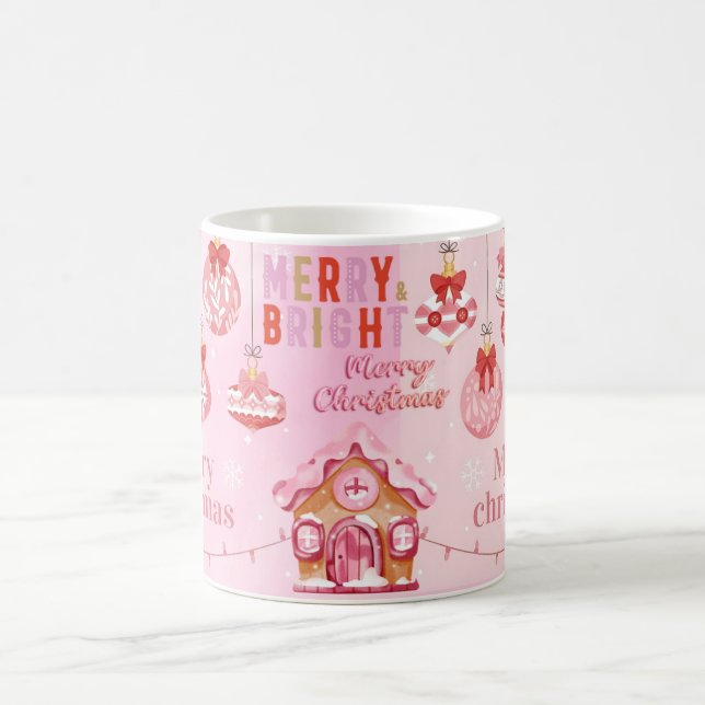 God Jul i rosa Kaffemugg (Center)