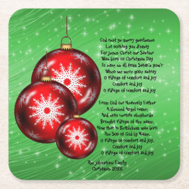 God jul i Sång, herrar Underlägg Papper Kvadrat