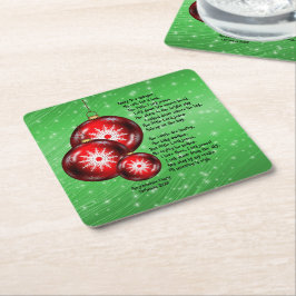 God jul i Sång på en vakt Underlägg Papper Kvadrat