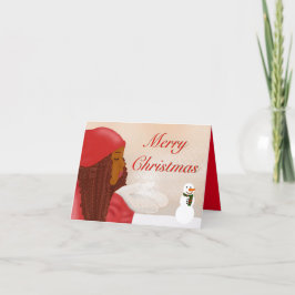 God jul i Snö (Anpassa Hälsning) Helgkort