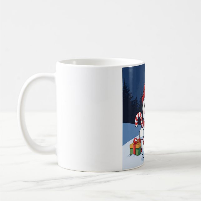 God jul i Snögubbe Kaffemugg (Vänster)