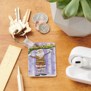 God jul i Tecknaden, tror jag på Jultomten Nyckelring