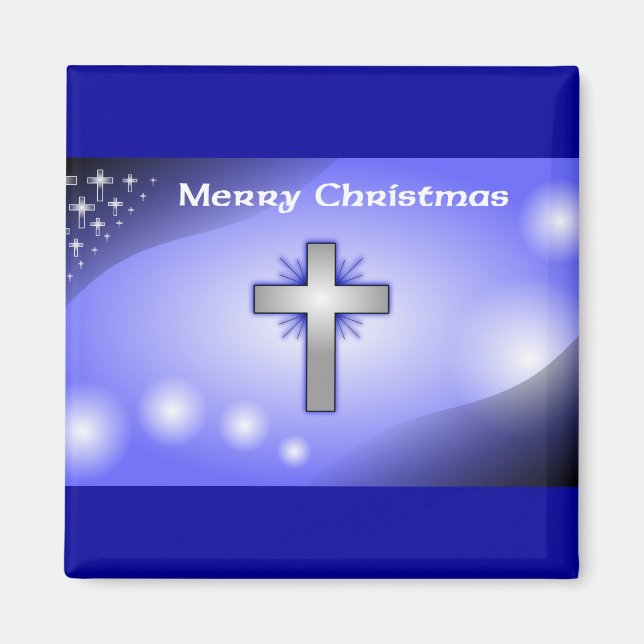 God jul Ice Blue Glowing Kor Magnet (Framsidan)