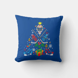 god jul Ice Hockey Julgran Kudde