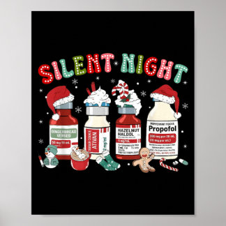 God Jul Icu Sjuksköterska Santa Propofol Tyst Poster