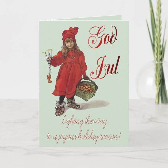 God Jul Iduna och de magiska äpplena Skandinavisk  Kort (Framsida)
