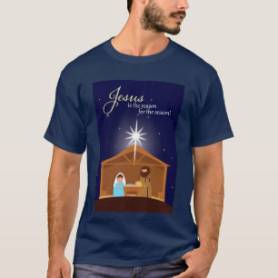god jul Illustrerat aktivitetscen T Shirt