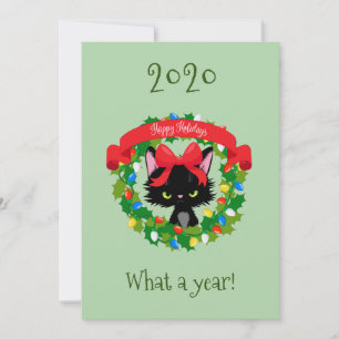 God Jul Ilskna Katten Vad Ett År 2020 Julkort
