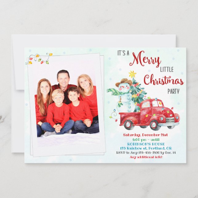 God jul-inbjudan till jul party inbjudningar (Framsida)