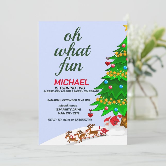 God jul inbjudningar (Stående Fram)