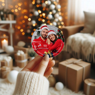 God jul Infoga ditt foto Runt Klistermärke