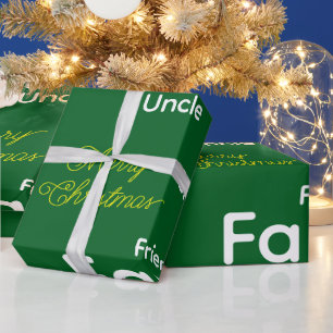God Jul Inpackning Familj Tomte Renar Presentpapper