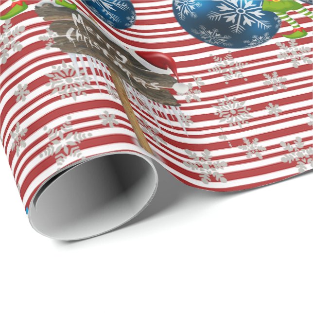 God Jul Inpackningspapper Snöman Presentpapper (Rullad Hörn)