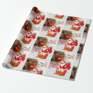 God Jul Inpackningspapper Tomte Presentpapper