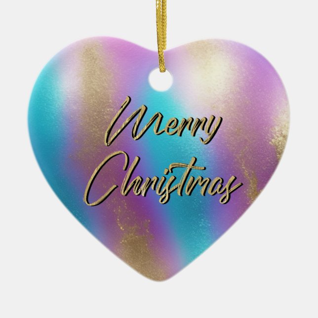 God jul Iridescent Rainbow Glam Julgransprydnad Keramik (Framsidan)