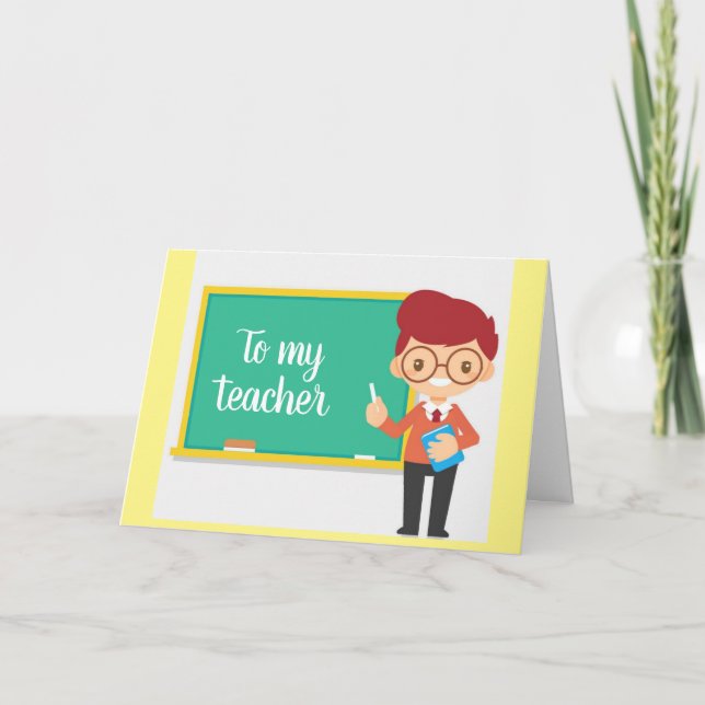 "GOD JUL IS WISHED" till EN "MALE-LÄRARE" Helgkort (Framsida)