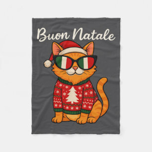 God Jul Italiensk Katt Jul, Italien Pride Helg Fleecefilt