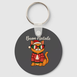 God Jul Italiensk Katt Jul, Italien Stolthet Helg Nyckelring