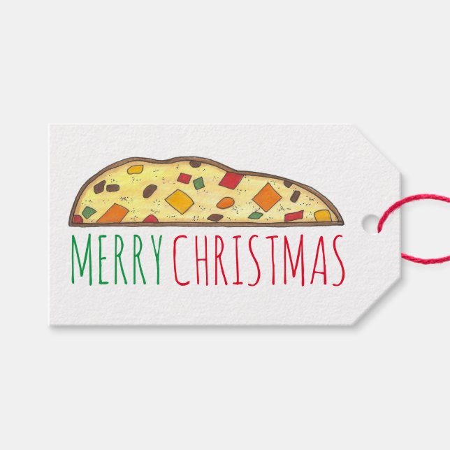 God jul Italienska Helgdag Biscotti Cookies Presentetikett (Framsidan (Horisontell))