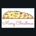God jul Italienska Helgdag Biscotti Stickers Rektangulärt Klistermärke<br><div class="desc">Märkningen innehåller en originalmarkörillustration av en utsökt italiensk biscotti. Perfekt för Thanksgiving- eller julförsändelser eller hantverksprojekt!</div>