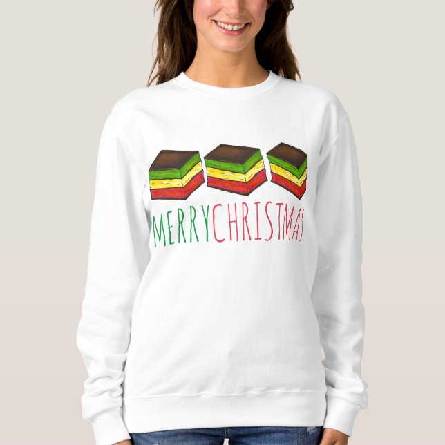 God jul Italienska regnbåge sju Lagrar Cookie T-shirt (Framsida)