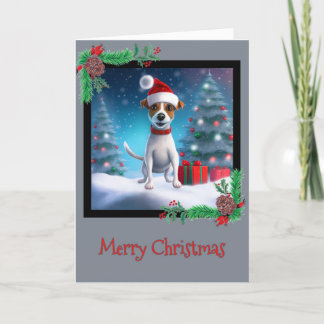 God jul Jack Russel Terrier Greeting Card Tack Kort