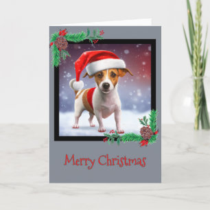 God jul Jack Russell Terrier Greeting Card Tack Kort