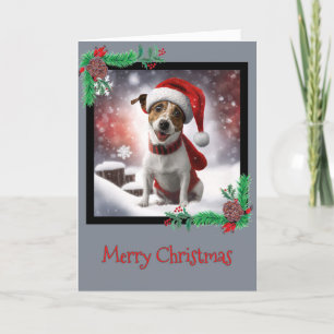 God jul Jack Russell Terrier Greeting Card Tack Kort