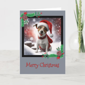 God jul Jack Russell Terrier Greeting Card Tack Kort