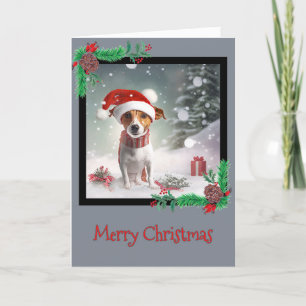 God jul Jack Russell Terrier Greeting Card Tack Kort