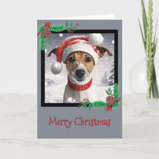 God jul Jack Russell Terrier Greeting Card Tack Kort