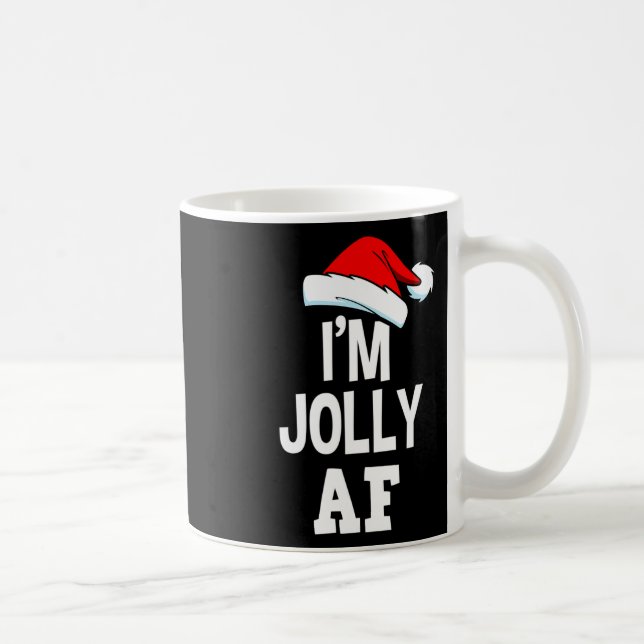 God jul, jag är Jolly Af Tee Santa Manar Wo Kaffemugg (Höger)
