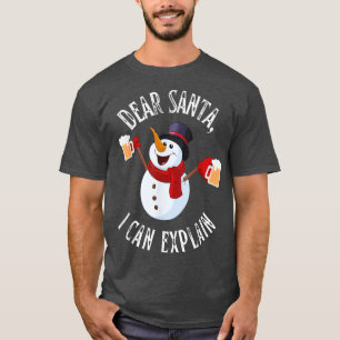 God jul, jag kan försköna mig med Snögubbe T Shirt