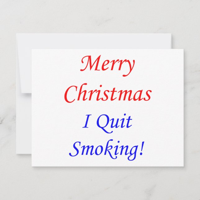 god jul jag slutar röka! julkort (Framsida)