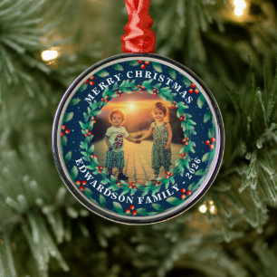God Jul järnekulor familjefoto Julgransprydnad Metall