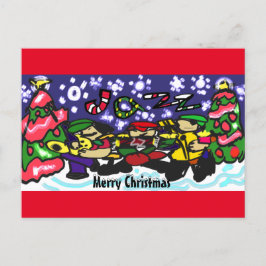 God jul Jazz-musik Vykort