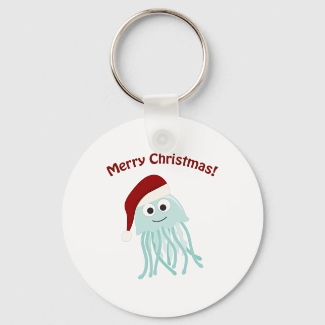 God Jul! Jellyfish Nyckelring (Framsida)