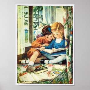 God jul Jessica Willcox Smith Illustration Poster