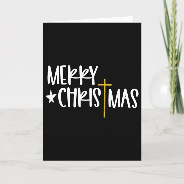 God Jul Jesus Kors Kristna Religiösa Fa Kort (Framsida)