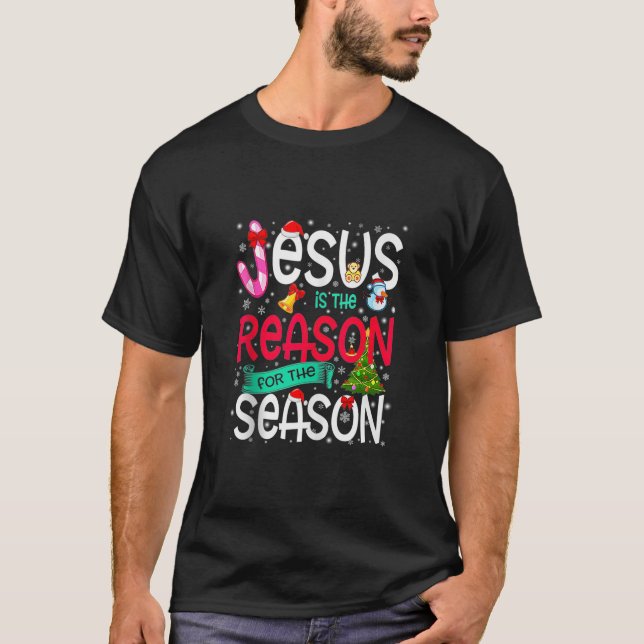 God jul Jesus Orsak till säsongen Julafton Candy T Shirt (Framsida)