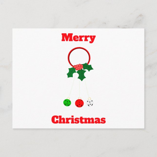 God jul Jingle Klockor vykort (Framsida)