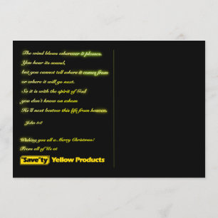 God jul John 3:8 Bible Verse Postcard Program
