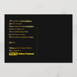 God jul John 3:8 Bible Verse Postcard Program