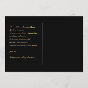 God jul John 3:8 Bible Verse Postcard Program