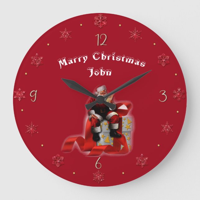 God jul John (ändra namn) Stor Klocka (Framsida)