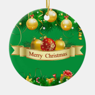 God jul Joy Anpassningsbar Julgransprydnad Keramik