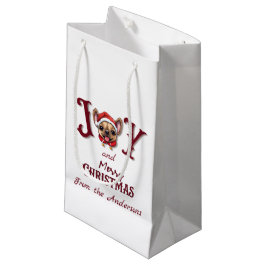 God jul Joy Cute Fransk Bulldog holly
